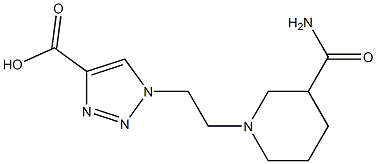 1-[2-(3-carbamoylpiperidin-1-yl)ethyl]-1H-1,2,3-triazole-4-carboxylic acid Struktur