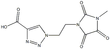 1-[2-(3-methyl-2,4,5-trioxoimidazolidin-1-yl)ethyl]-1H-1,2,3-triazole-4-carboxylic acid Structure