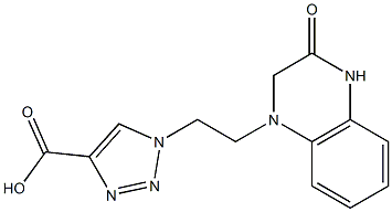 1-[2-(3-oxo-1,2,3,4-tetrahydroquinoxalin-1-yl)ethyl]-1H-1,2,3-triazole-4-carboxylic acid Structure