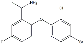 1-[2-(4-bromo-2-chlorophenoxy)-5-fluorophenyl]ethan-1-amine 化学構造式