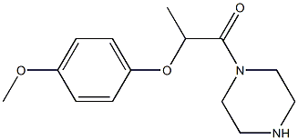 1-[2-(4-methoxyphenoxy)propanoyl]piperazine,,结构式