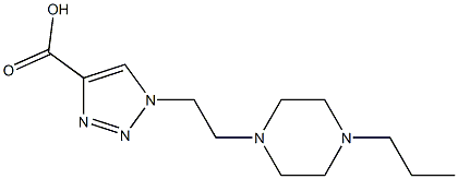 1-[2-(4-propylpiperazin-1-yl)ethyl]-1H-1,2,3-triazole-4-carboxylic acid 结构式