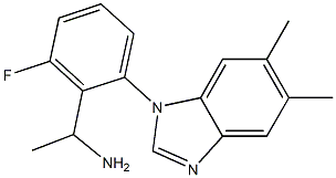 1-[2-(5,6-dimethyl-1H-1,3-benzodiazol-1-yl)-6-fluorophenyl]ethan-1-amine 化学構造式