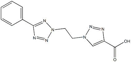 1-[2-(5-phenyl-2H-1,2,3,4-tetrazol-2-yl)ethyl]-1H-1,2,3-triazole-4-carboxylic acid Structure