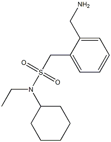 1-[2-(aminomethyl)phenyl]-N-cyclohexyl-N-ethylmethanesulfonamide 化学構造式