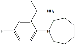 1-[2-(azepan-1-yl)-5-fluorophenyl]ethan-1-amine 化学構造式