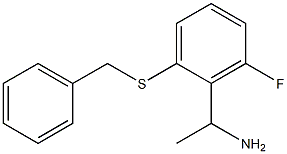1-[2-(benzylsulfanyl)-6-fluorophenyl]ethan-1-amine Struktur