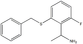 1-[2-(benzylsulfanyl)-6-fluorophenyl]ethan-1-amine 化学構造式