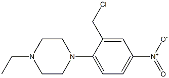 1-[2-(chloromethyl)-4-nitrophenyl]-4-ethylpiperazine Structure