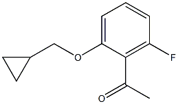 1-[2-(cyclopropylmethoxy)-6-fluorophenyl]ethan-1-one Struktur