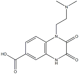 1-[2-(dimethylamino)ethyl]-2,3-dioxo-1,2,3,4-tetrahydroquinoxaline-6-carboxylic acid Struktur
