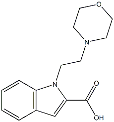 1-[2-(morpholin-4-yl)ethyl]-1H-indole-2-carboxylic acid Struktur