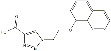 1-[2-(naphthalen-1-yloxy)ethyl]-1H-1,2,3-triazole-4-carboxylic acid Struktur