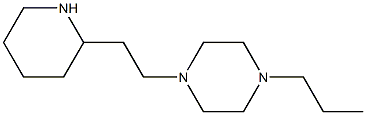 1-[2-(piperidin-2-yl)ethyl]-4-propylpiperazine 化学構造式