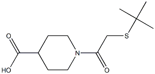 1-[2-(tert-butylsulfanyl)acetyl]piperidine-4-carboxylic acid Struktur