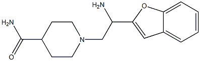 1-[2-amino-2-(1-benzofuran-2-yl)ethyl]piperidine-4-carboxamide 化学構造式