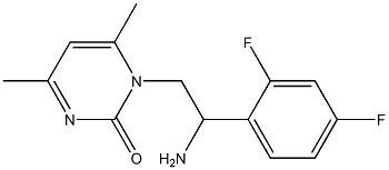 1-[2-amino-2-(2,4-difluorophenyl)ethyl]-4,6-dimethylpyrimidin-2(1H)-one Structure