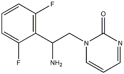 1-[2-amino-2-(2,6-difluorophenyl)ethyl]pyrimidin-2(1H)-one,,结构式