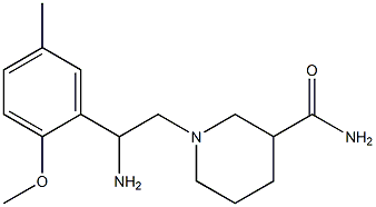 1-[2-amino-2-(2-methoxy-5-methylphenyl)ethyl]piperidine-3-carboxamide,,结构式