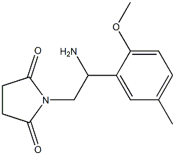 1-[2-amino-2-(2-methoxy-5-methylphenyl)ethyl]pyrrolidine-2,5-dione Structure