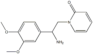1-[2-amino-2-(3,4-dimethoxyphenyl)ethyl]pyridin-2(1H)-one,,结构式