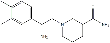 1-[2-amino-2-(3,4-dimethylphenyl)ethyl]piperidine-3-carboxamide Structure