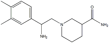 1-[2-amino-2-(3,4-dimethylphenyl)ethyl]piperidine-3-carboxamide 结构式