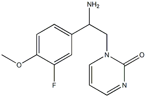 1-[2-amino-2-(3-fluoro-4-methoxyphenyl)ethyl]-1,2-dihydropyrimidin-2-one Structure