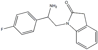 1-[2-amino-2-(4-fluorophenyl)ethyl]-2,3-dihydro-1H-indol-2-one 结构式