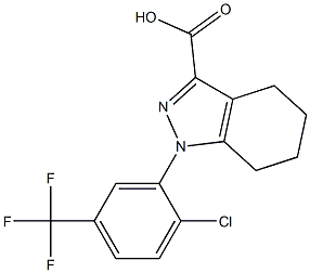 1-[2-chloro-5-(trifluoromethyl)phenyl]-4,5,6,7-tetrahydro-1H-indazole-3-carboxylic acid|