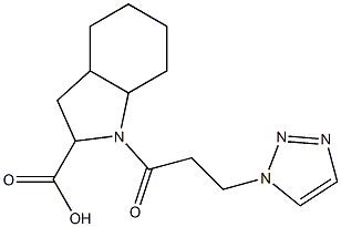 1-[3-(1H-1,2,3-triazol-1-yl)propanoyl]-octahydro-1H-indole-2-carboxylic acid Struktur