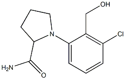 1-[3-chloro-2-(hydroxymethyl)phenyl]pyrrolidine-2-carboxamide 化学構造式
