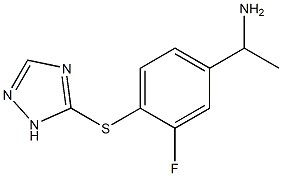 1-[3-fluoro-4-(1H-1,2,4-triazol-5-ylsulfanyl)phenyl]ethan-1-amine 结构式