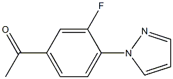 1-[3-fluoro-4-(1H-pyrazol-1-yl)phenyl]ethan-1-one Structure