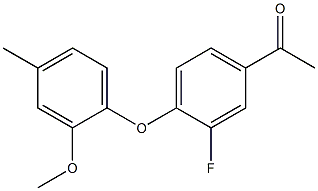 1-[3-fluoro-4-(2-methoxy-4-methylphenoxy)phenyl]ethan-1-one