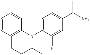 1-[3-fluoro-4-(2-methyl-1,2,3,4-tetrahydroquinolin-1-yl)phenyl]ethan-1-amine Struktur