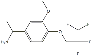 1-[3-methoxy-4-(2,2,3,3-tetrafluoropropoxy)phenyl]ethan-1-amine Struktur