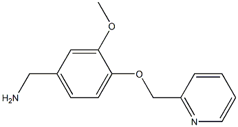 1-[3-methoxy-4-(pyridin-2-ylmethoxy)phenyl]methanamine Struktur