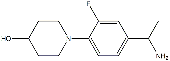 1-[4-(1-aminoethyl)-2-fluorophenyl]piperidin-4-ol Struktur