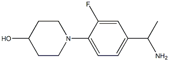 1-[4-(1-aminoethyl)-2-fluorophenyl]piperidin-4-ol|