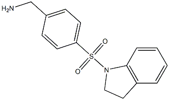 1-[4-(2,3-dihydro-1H-indol-1-ylsulfonyl)phenyl]methanamine Structure