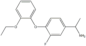 1-[4-(2-ethoxyphenoxy)-3-fluorophenyl]ethan-1-amine Structure