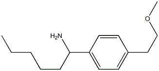 1-[4-(2-methoxyethyl)phenyl]hexan-1-amine Structure