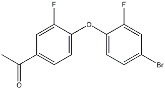 1-[4-(4-bromo-2-fluorophenoxy)-3-fluorophenyl]ethan-1-one,,结构式