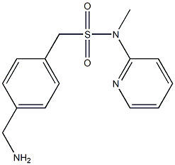 1-[4-(aminomethyl)phenyl]-N-methyl-N-(pyridin-2-yl)methanesulfonamide 化学構造式