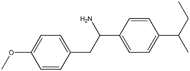 1-[4-(butan-2-yl)phenyl]-2-(4-methoxyphenyl)ethan-1-amine 结构式