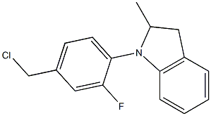 1-[4-(chloromethyl)-2-fluorophenyl]-2-methyl-2,3-dihydro-1H-indole