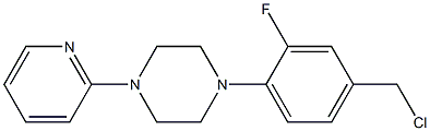 1-[4-(chloromethyl)-2-fluorophenyl]-4-(pyridin-2-yl)piperazine Structure