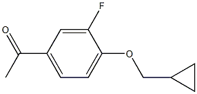 1-[4-(cyclopropylmethoxy)-3-fluorophenyl]ethan-1-one,,结构式