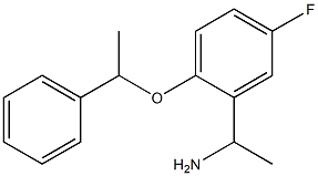 1-[5-fluoro-2-(1-phenylethoxy)phenyl]ethan-1-amine Structure